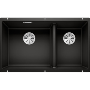 Sale Kitchen Sink: Blanco Silgranit Subline 430/270-U Double Sink | Black