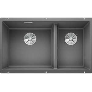 Blanco Silgranit Subline 430/270-U Double Sink | Rock Grey