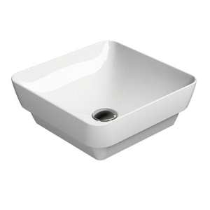Astra Walker Pura 380 Square Inset Basin | Gloss White