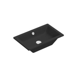 Kube 60 Inset/Undermount Basin | Matte Black