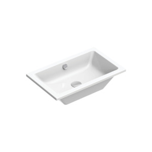 Inset Basins: Kube 60 Inset/Undermount Basin | Gloss White