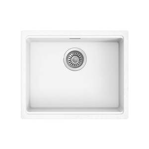 Laundry Sink Laundry Tub: Rose & Stone Basalto | 500mm Single Sink | Matt White