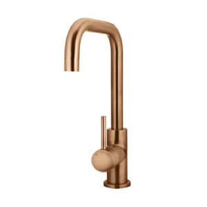 Modern Kitchen Taps: Meir Round Traditional Kitchen Mixer | Lustre Bronze