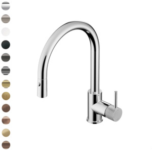 Buddy X Kitchen Mixer Round Spout with Pull Out Spray
