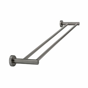 Meir Round Double Towel Rail 600mm | Shadow