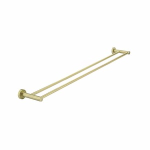 Meir Round Double Towel Rail 900mm | Tiger Bronze