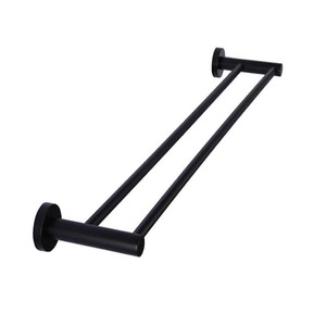 Meir Round Double Towel Rail 900mm | Matte Black