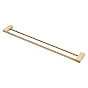 Double Towel Rails: Heirloom Teka Double Towel Rail 800mm | Brushed Brass