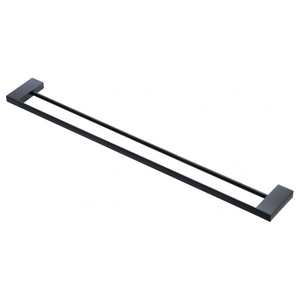 Heirloom Teka Double Towel Rail 800mm | Black
