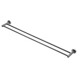 Heirloom Aura Double Towel Rail 800mm | Gunmetal