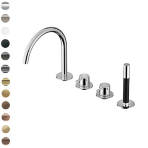 Bench Mounted Bath Taps: Buddy 4 Hole Bath/Shower Set