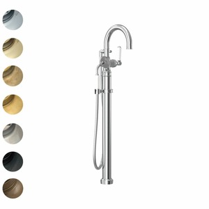 Nicolazzi Regal Floor Mount Bath Filler with Handshower