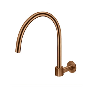 Wall Mounted Spouts: Meir Round High-Rise Swivel Wall Spout | Lustre Bronze