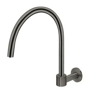 Meir Round High-Rise Swivel Wall Spout | Shadow