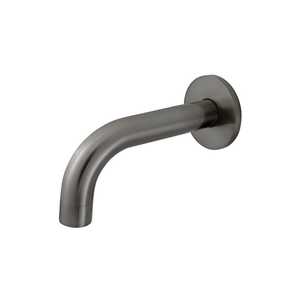Wall Mounted Spouts: Meir Round Curved Spout 130mm | Shadow