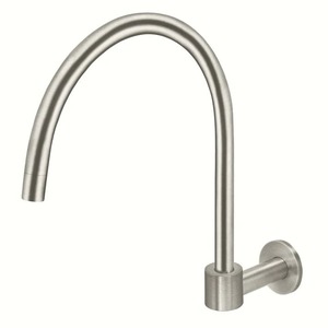 Meir Round High-Rise Swivel Wall Spout | Brushed Nickel