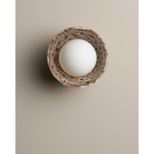 Lighting: Robert Gordon Bowl Wall Sconce Light | White Ochre