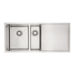 10 Discount: Mercer DV Salisbury Double Sink with Drainer | 340 + 170mm