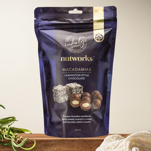 Our Artisan: Nutworks Lamington Chocolate Macadamias 75g