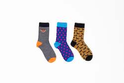 Kids Socks: Lucky Dip  Kids God Sock 3 Pack