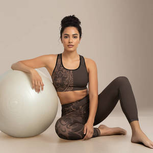 Seamless Sports Bra - Bloom Mocha Mousse - AU/NZ/USA