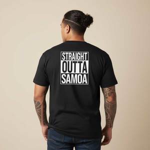 Heavy Unisex Tee - Straight Outta Samoa - USA