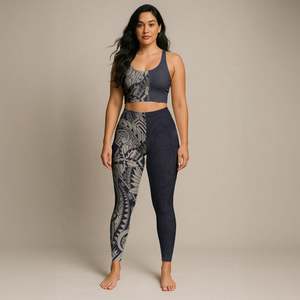 IslandFlex Mid-Rise Leggings - Blue Bloom - AU/NZ/USA