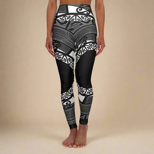 PasifikaOne High-Waisted Leggings - Māori - USA