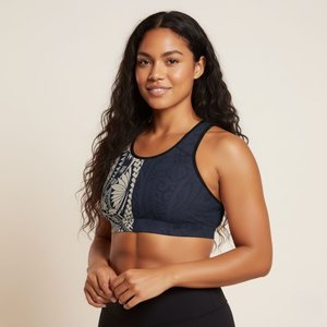 Islandflex Seamless Sports Bra - Blue Bloom - AU/NZ/USA