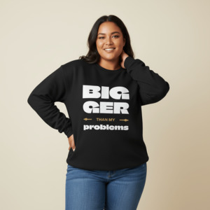 Usa: Unisex Heavy Sweatshirt - Bigger Than Problems- Personalized - USA