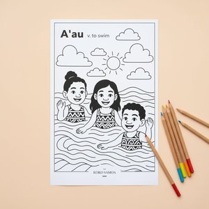 Non Usa: Downloadable Learn and Colour Sheet - A'au - AU/NZ/USA