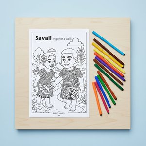 Downloadable Learn and Colour Sheet - Savali - AU/NZ/USA