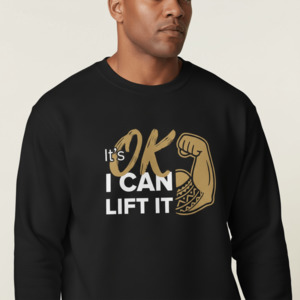 Apparel: Unisex Heavy Sweatshirt - I Can Lift It - Personalized - USA