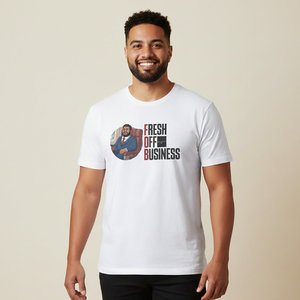 In Stock: Soft Unisex Tee - Fresh Off Business - Personalised - AU/NZ