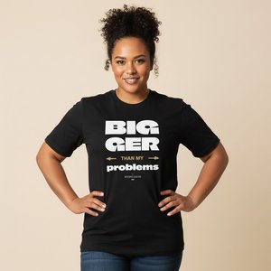 In Stock: Soft Unisex Tee - Bigger Than Problems - Personalised - AU/NZ