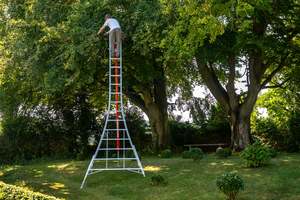 All: 2025 Edition Fully Adjustable PRO Tripod Ladder 16ft / 4.8