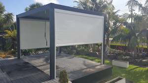 TLP Louvre Track Blinds - White Frame - 2661mm x 2320mm (3m side)