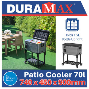 Duramax: DuraMax Patio Mobile Beverage Cooler 70L - 740 x 450 x 900mm
