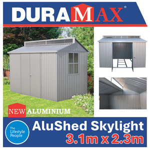 DuraMax AluShed Skylight Shed - 3.1m x 2.3m Kitset