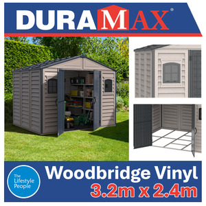 DuraMax Woodbridge II PLUS Vinyl Shed - 3.2 m x 2.4 m Kitset