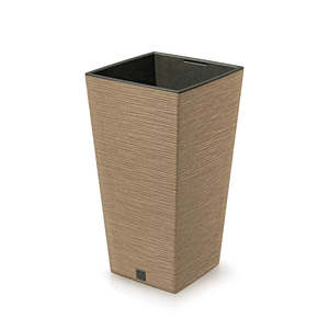 Prosperplast Furu Square ECO Wood Flowerpot - 395mm (L) x 395mm (W) x 755mm (H)
