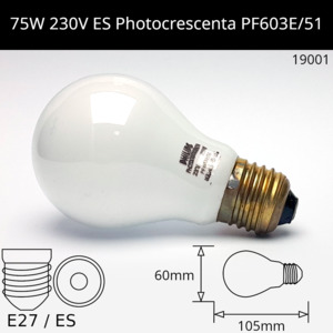 Other Bases: 230V / 75W 230V ES Photocrescenta PF603E/51