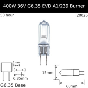 EVD 400W 36V G6.35 A1/239 Burner