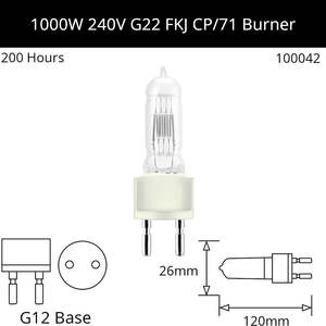 FKJ 240V 1000w G22 CP/71 - Osram Code 64747