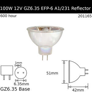Reflector: EFP-6 100W 12V GZ6.35 - Osram Code 64629