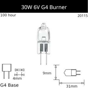 6V 30W G4 - Osram Code 64265