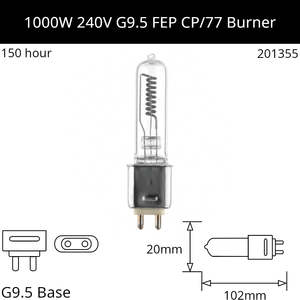 FEP 1000w 240v G9.5 CP/77 - Osram Code 54515