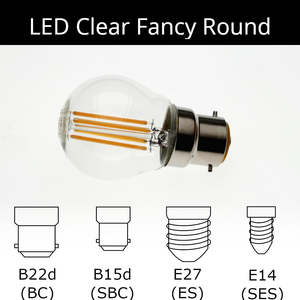 Led Bulbs 2: LED Clear Fancy Round