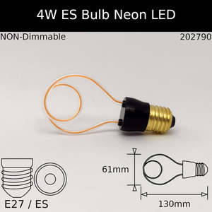 4W ES Bulb Shape Neon Led