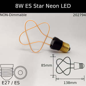 8W ES Star Shape Neon Led